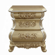 BD00451EK EK Bed Gold Finish Victorian Style Seville Collection By Acme Furniture