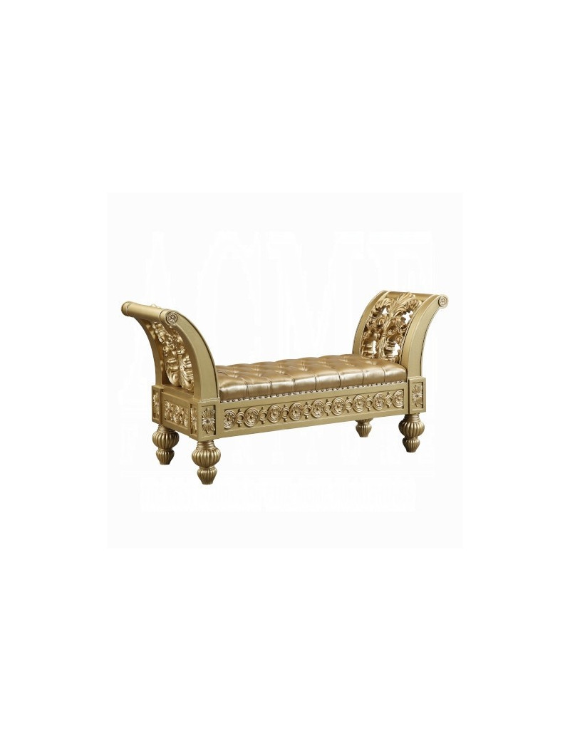 BD00451EK EK Bed Gold Finish Victorian Style Seville Collection By Acme Furniture
