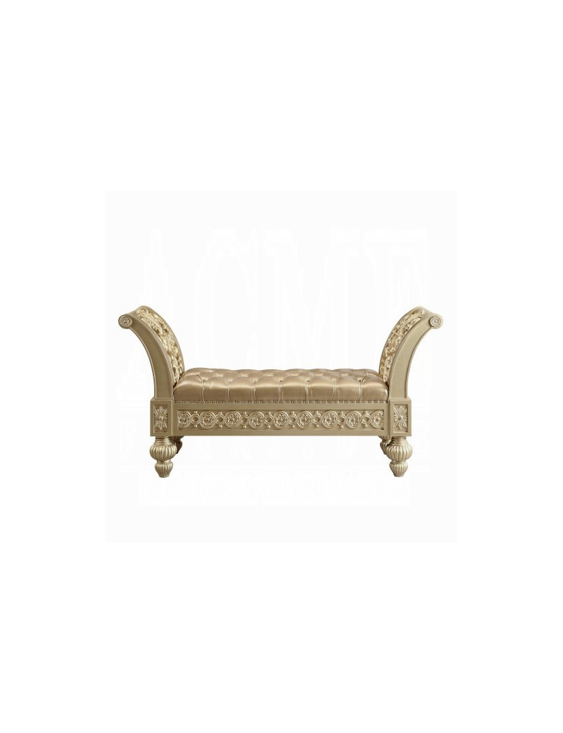 BD00451EK EK Bed Gold Finish Victorian Style Seville Collection By Acme Furniture
