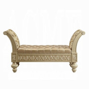 BD00451EK EK Bed Gold Finish Victorian Style Seville Collection By Acme Furniture