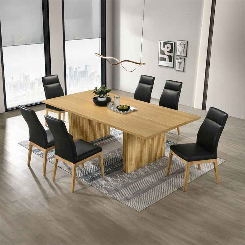 DN02905 7PC Dining Set Modern Style Einar Collection By Acme Furniture
