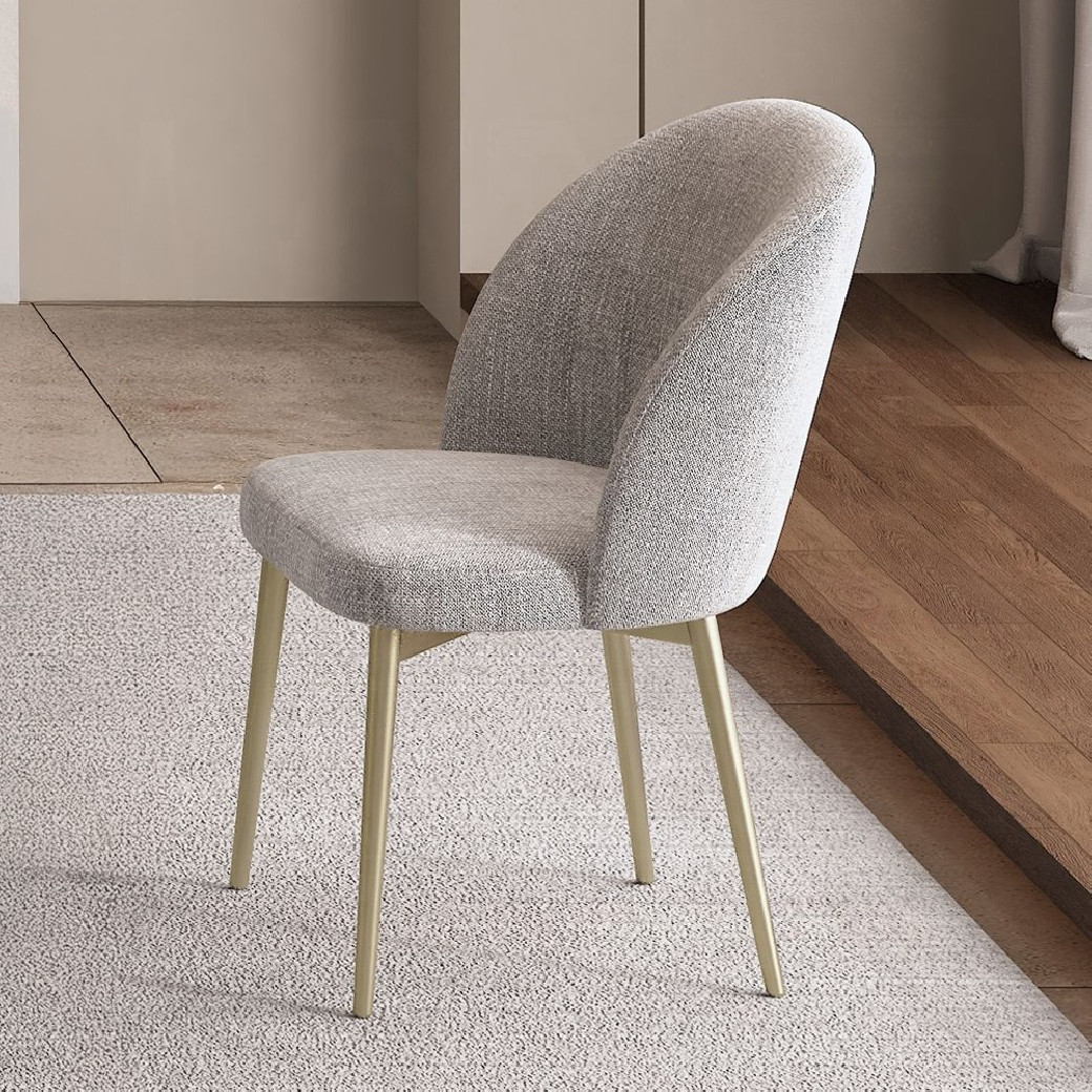 DN04295 7PC Dining Set Modern Style Ceramic Top & Golden Champagne Finish by Acme Furniture