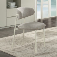 DN03105 7PC Dining Set Modern Style Ceramic Top & Light Gray Finish By Acme Furniture