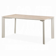 DN03105 7PC Dining Set Modern Style Ceramic Top & Light Gray Finish By Acme Furniture