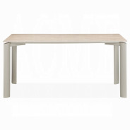 DN03105 7PC Dining Set Modern Style Ceramic Top & Light Gray Finish By Acme Furniture