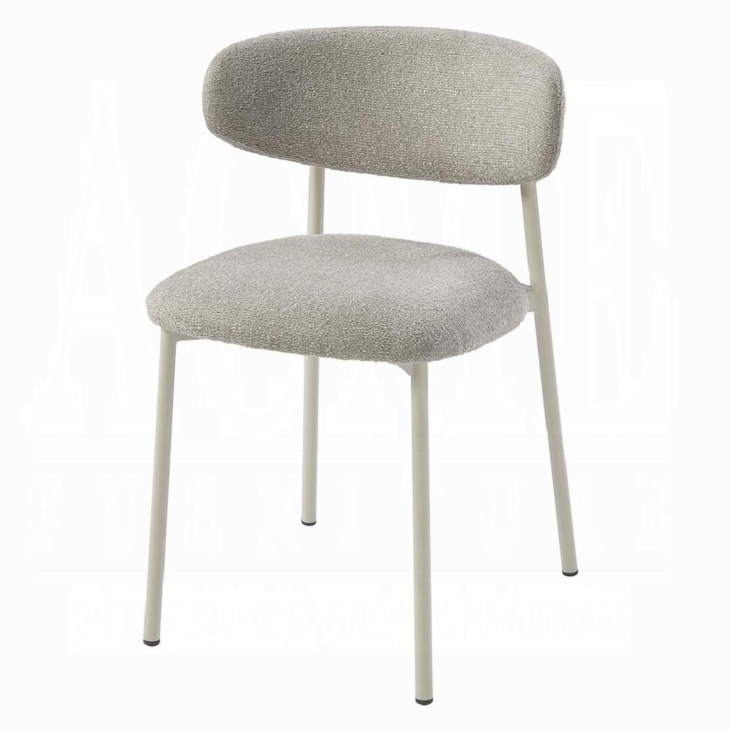 DN03105 7PC Dining Set Modern Style Ceramic Top & Light Gray Finish By Acme Furniture