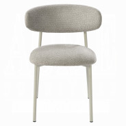 DN03105 7PC Dining Set Modern Style Ceramic Top & Light Gray Finish By Acme Furniture