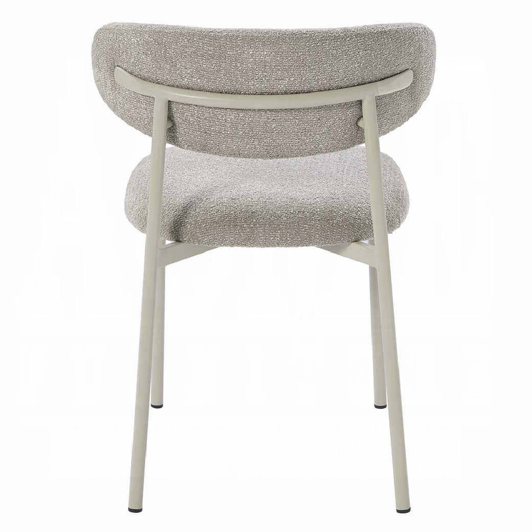 DN03105 7PC Dining Set Modern Style Ceramic Top & Light Gray Finish By Acme Furniture