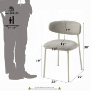 DN03105 7PC Dining Set Modern Style Ceramic Top & Light Gray Finish By Acme Furniture