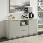 DN03105 7PC Dining Set Modern Style Ceramic Top & Light Gray Finish By Acme Furniture