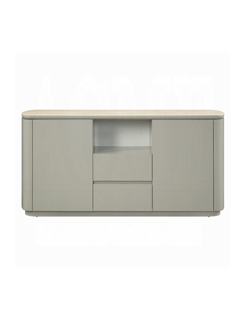 DN03105 7PC Dining Set Modern Style Ceramic Top & Light Gray Finish By Acme Furniture