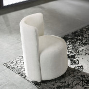 DN02865 7PC Dining Set Modern Style White Chenille & Natural Finish by Acme Furniture