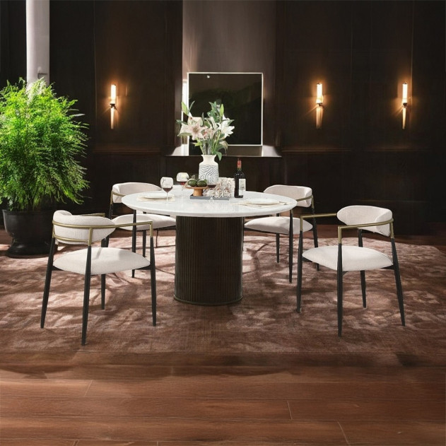 DN02142 5PC Dining Set Modern Style Espresso Finish by Acme Furniture
