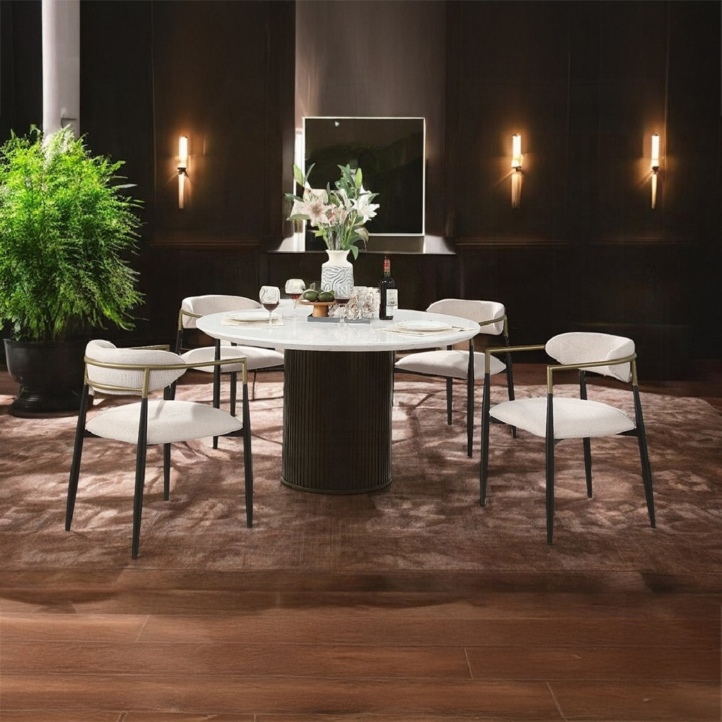 DN02142 5PC Dining Set Modern Style Espresso Finish by Acme Furniture