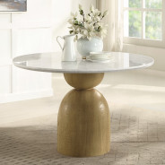 DN02390  5PC Dining set Round Table with marble top Modern Style Kala Collection by Acme Furniture