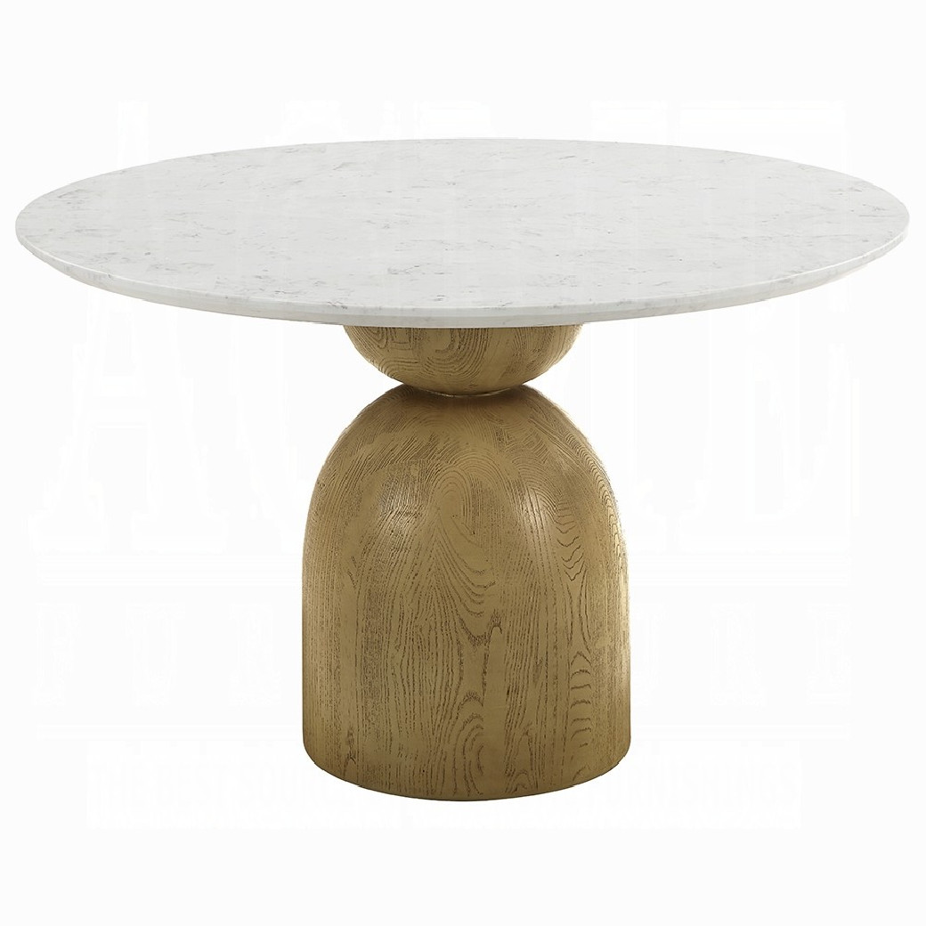 DN02390  5PC Dining set Round Table with marble top Modern Style Kala Collection by Acme Furniture