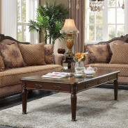 58265 Fabric & Espresso Finish Chateu de Ville Collection By Acme Furniture
