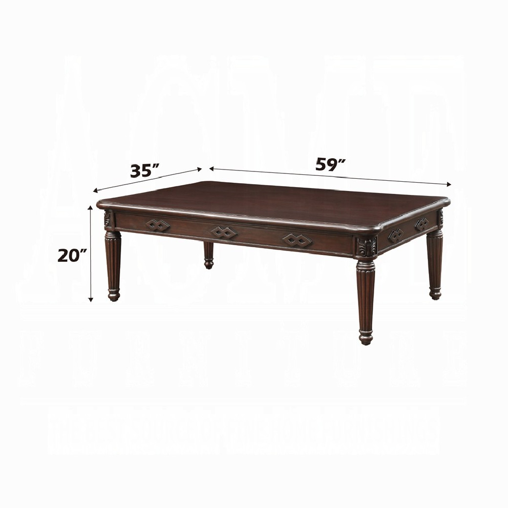 58265 Fabric & Espresso Finish Chateu de Ville Collection By Acme Furniture