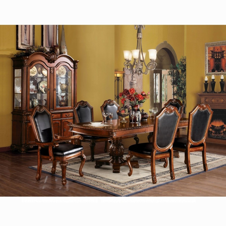 04075A Dining Set Chateau De Ville Espresso Finish By Acme Furniture