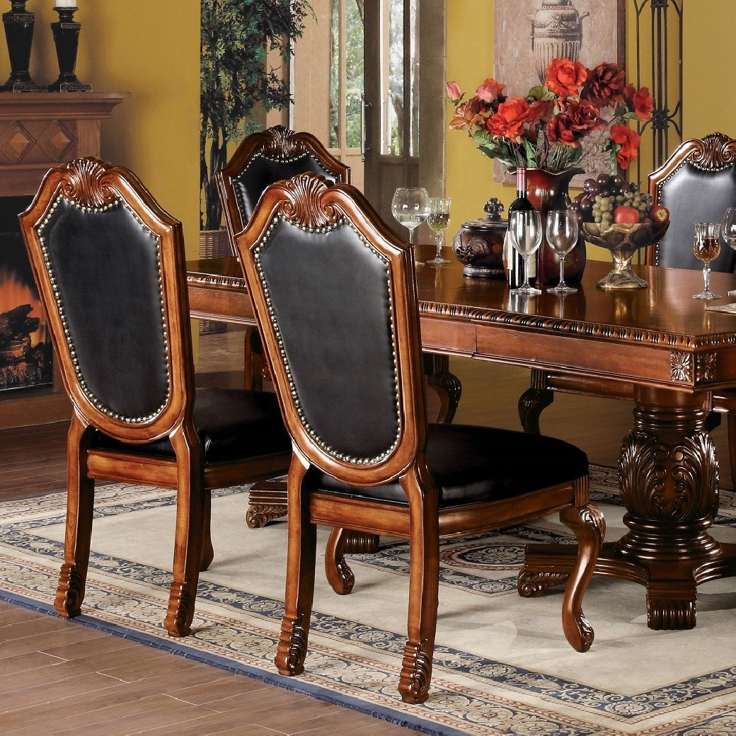 04075A Dining Set Chateau De Ville Espresso Finish By Acme Furniture