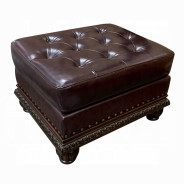 15034 Espresso Top Grain Leather Ottoman Anondale Collection by Acme Furniture