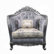 55347  Platinum Finish Accent Chair Ariadne Collection By Acme Furniture