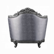 55347  Platinum Finish Accent Chair Ariadne Collection By Acme Furniture