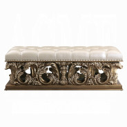 BD00476 Bench Constantine Collection Brown & Gold Finish By Acme Furniture