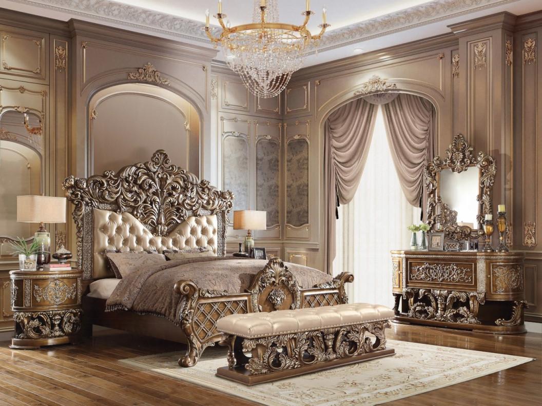 BD00471EK Bed  Bronze Finish Victorian Style Constantine Collection By Acme Furniture