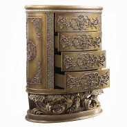 BD00475 Chest Victorian Style Brown & Gold Finish By Acme Furniture