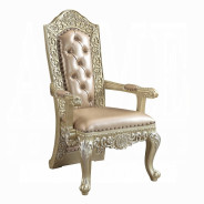 DN00467 7PC Dining Set Champagne Silver Finish Victorian Style Vatican Collection by Acme Furniture