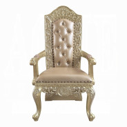 DN00467 7PC Dining Set Champagne Silver Finish Victorian Style Vatican Collection by Acme Furniture