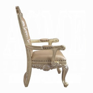 DN00467 7PC Dining Set Champagne Silver Finish Victorian Style Vatican Collection by Acme Furniture