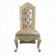 DN00467 7PC Dining Set Champagne Silver Finish Victorian Style Vatican Collection by Acme Furniture