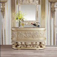 DN00464 Server Champagne Silver Finish Victorian Style Vatican Collection by Acme Furniture