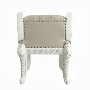 BD00675  Antique White Finish  Vanity Stool Vanaheim Collection By Acme Furniture