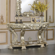 LV01216 Console Table Antique Gold Finish Sorina Collection by Acme Furniture
