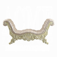 BD00466 Bench Champagne Silver Finish Victorian Style Vatican Collection by Acme Furniture