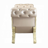 BD00466 Bench Champagne Silver Finish Victorian Style Vatican Collection by Acme Furniture