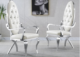 RDT305GMW 7PC Dining Table Italian Carrara White Marble Top By Artisan Furniture
