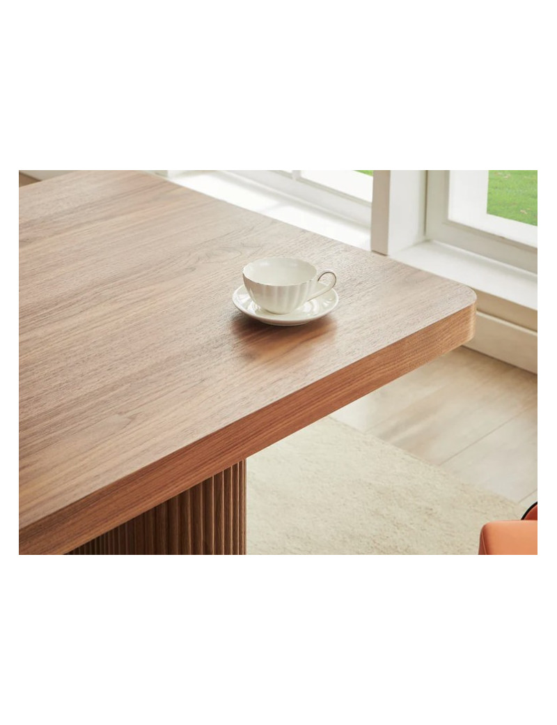 DT0226 7PC Dining Set Modern Style Brown MDF Panel & Ripple Legs by Artisan Furniture