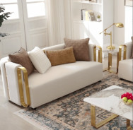HD3156 European Style 2PC Sofa & Loveseat By Homey Design