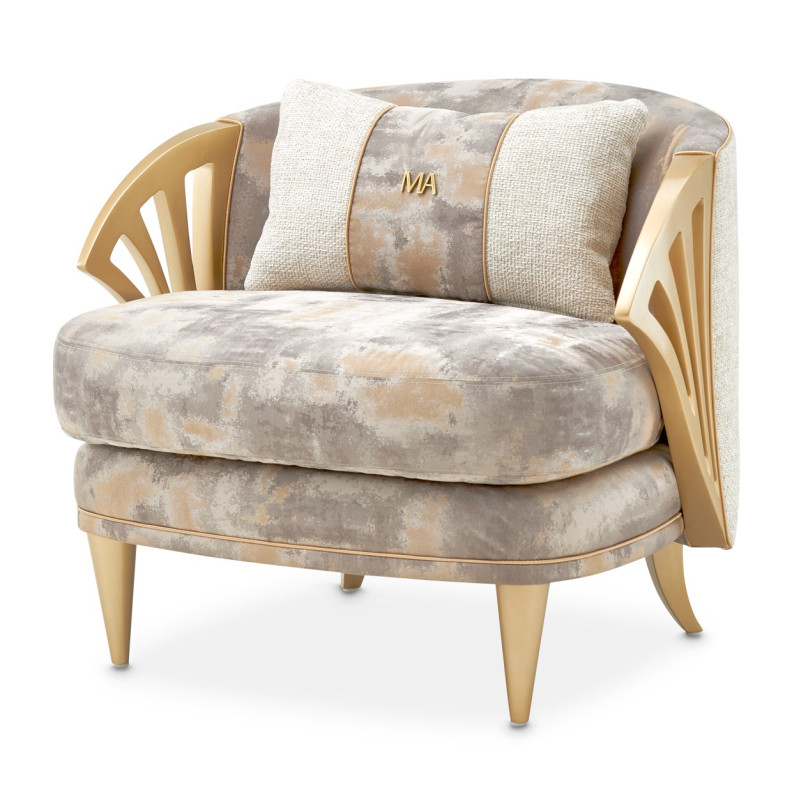 Accent Chair Cappuccino Light Champagne La Terrazza Collection by Michael Amini 9092834-CPCNO-124