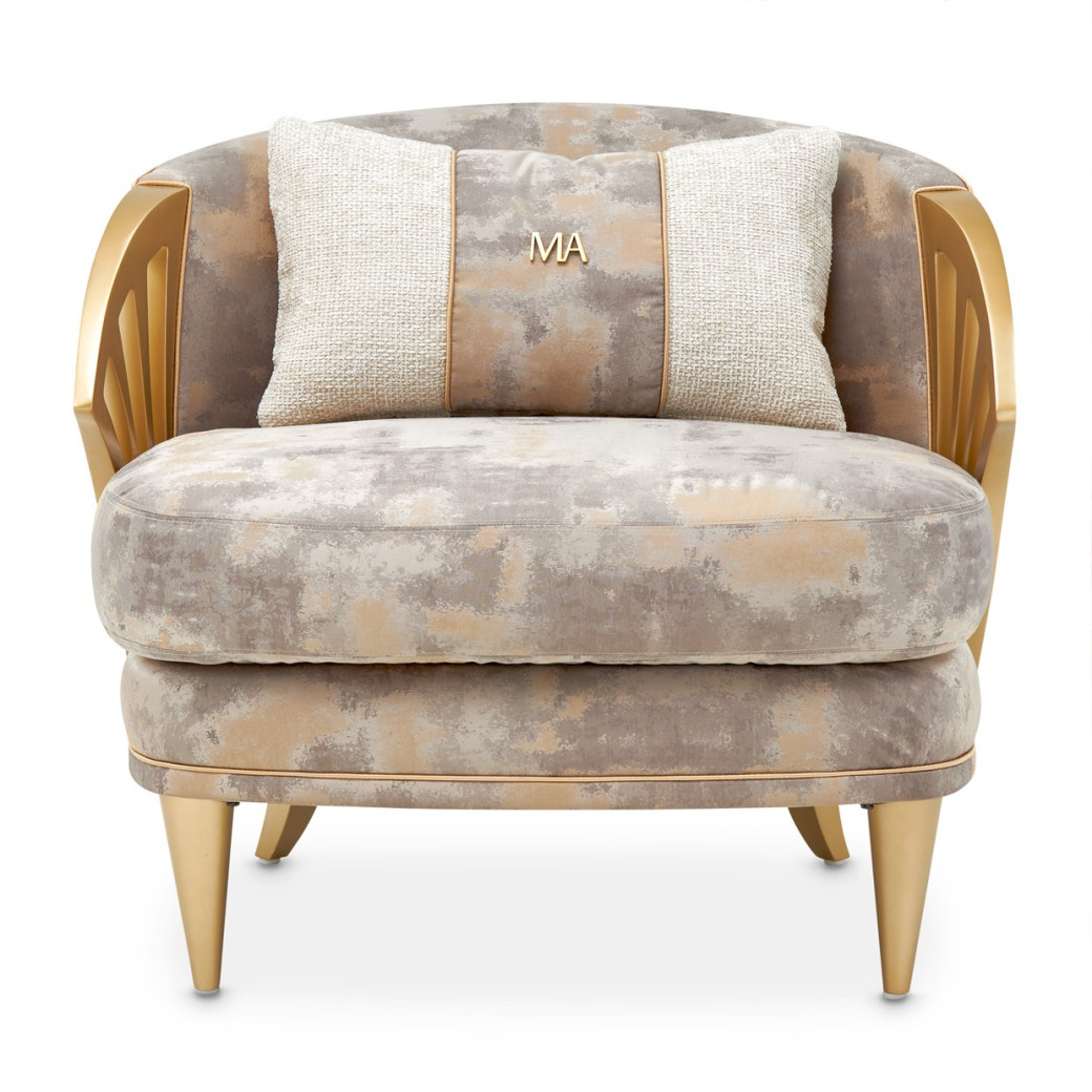 Accent Chair Cappuccino Light Champagne La Terrazza Collection by Michael Amini 9092834-CPCNO-124