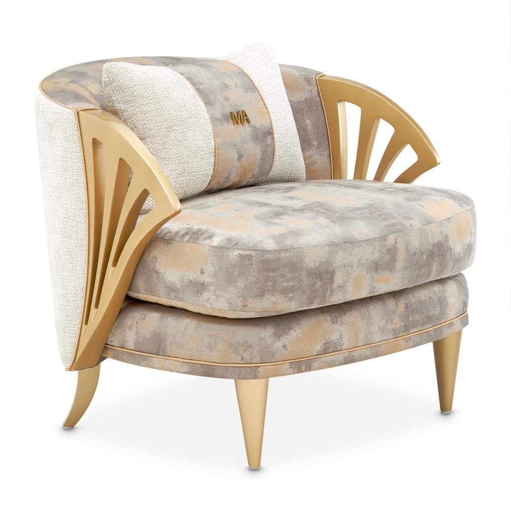 Accent Chair Cappuccino Light Champagne La Terrazza Collection by Michael Amini 9092834-CPCNO-124