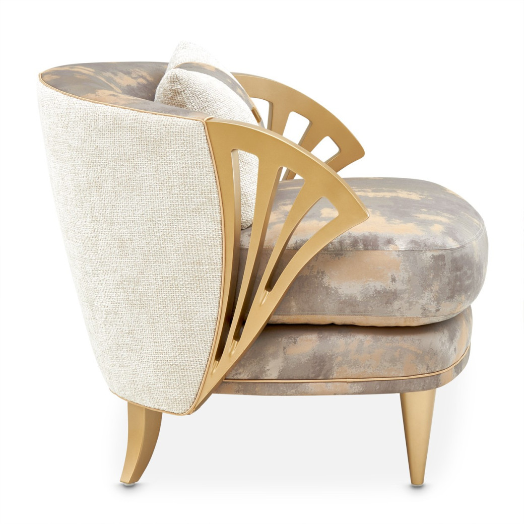 Accent Chair Cappuccino Light Champagne La Terrazza Collection by Michael Amini 9092834-CPCNO-124
