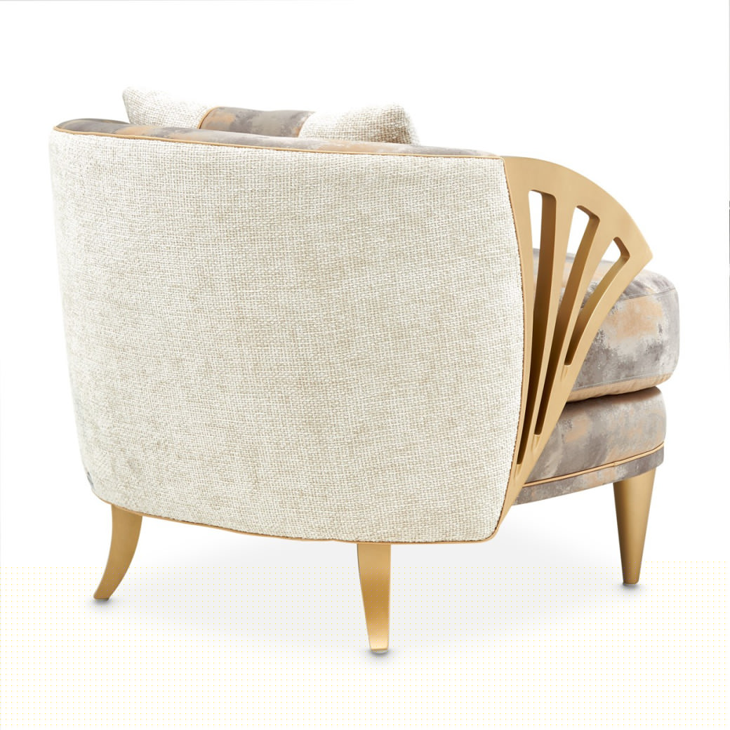 Accent Chair Cappuccino Light Champagne La Terrazza Collection by Michael Amini 9092834-CPCNO-124