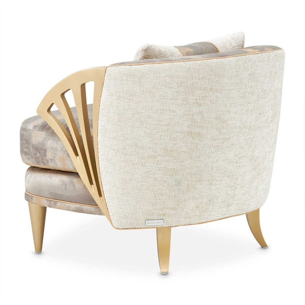Accent Chair Cappuccino Light Champagne La Terrazza Collection by Michael Amini 9092834-CPCNO-124