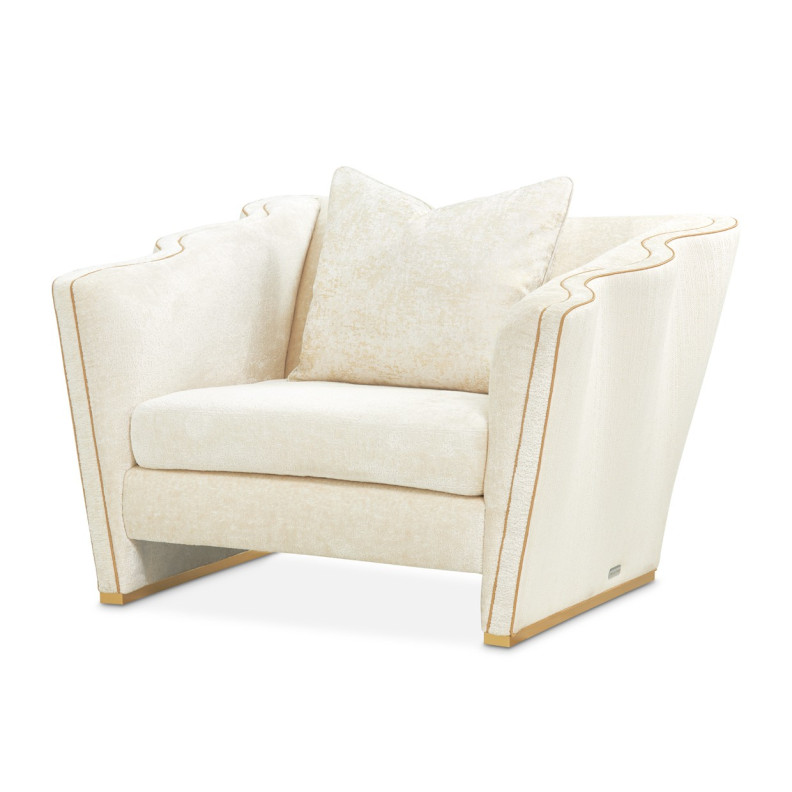 Matching Chair Starlight Light Champagne La Terrazza Collection By Michael Amini. 9092835-STRLT-124