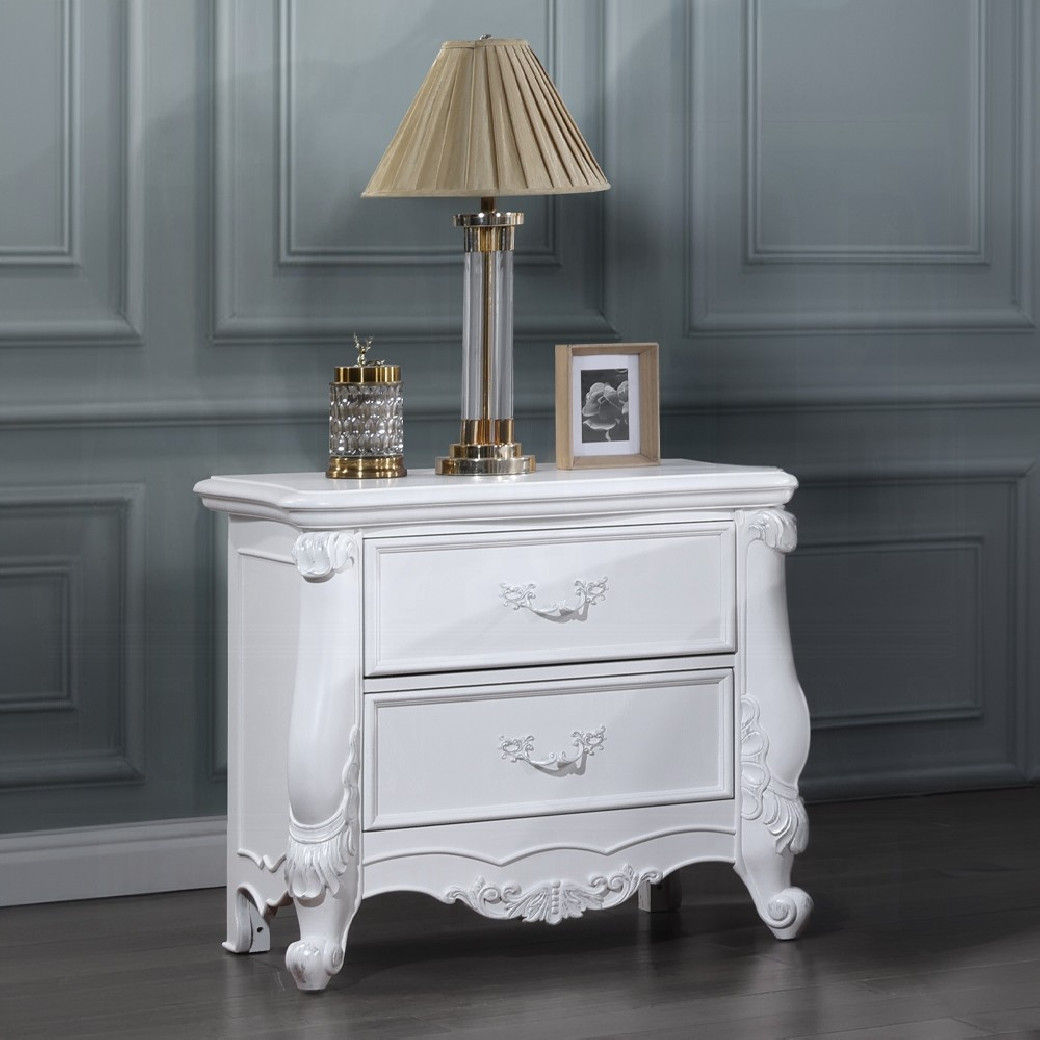 BD02254Q White Finish Bed Latisha Collection by Acme Furniture